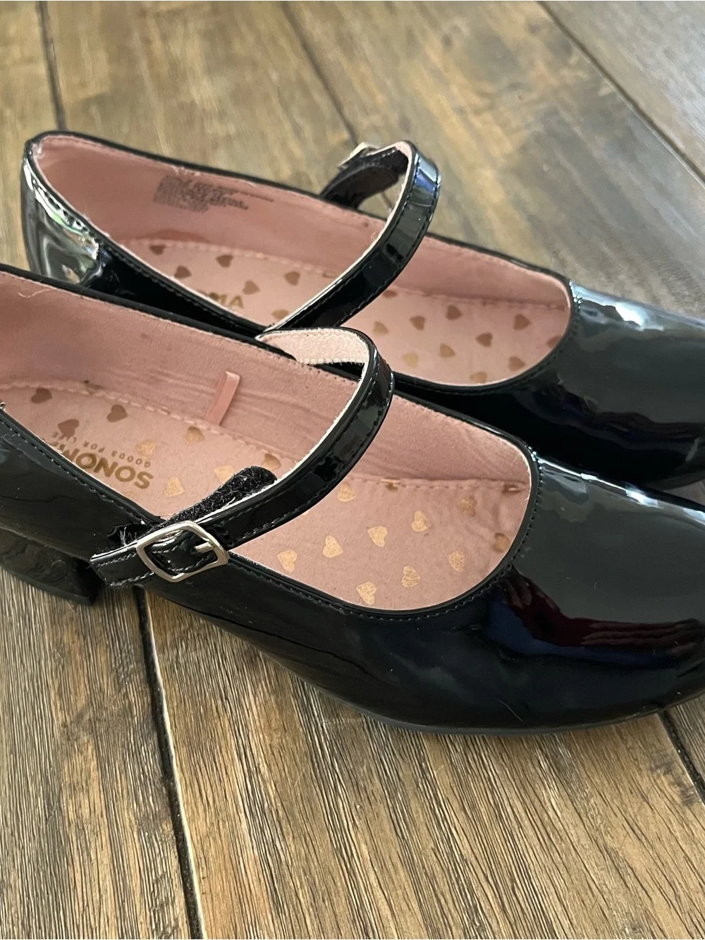 Sonoma Girls' Size 3 Black Patent Mary Jane Shoes